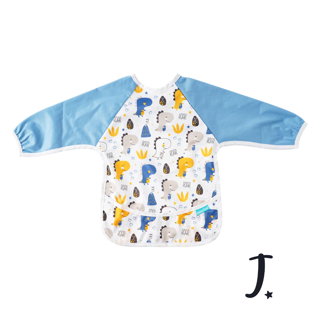 Long sleeve bib - Baby dino