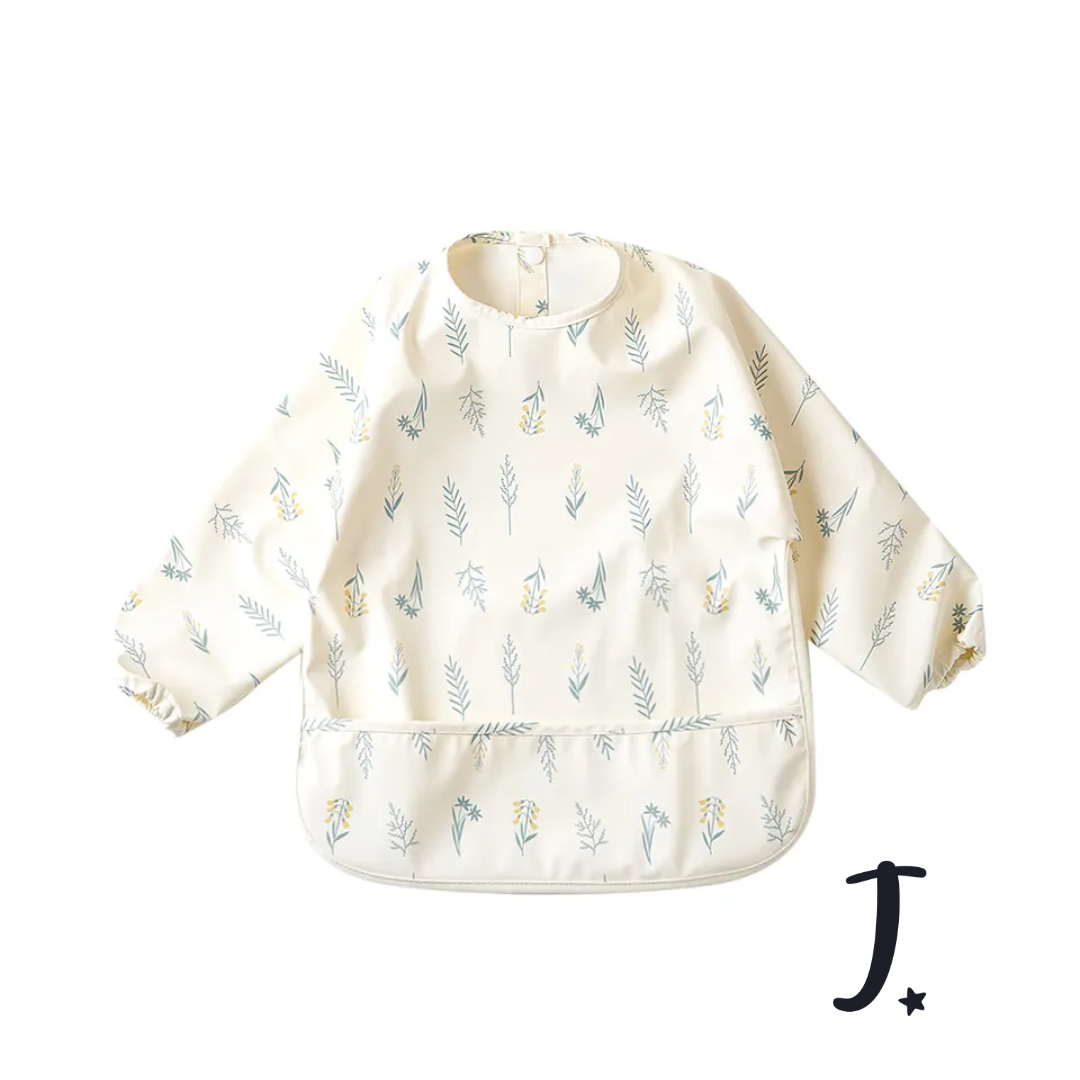 Long sleeve - waterproof feeding and messing play bibs -1-2 years- Various prints