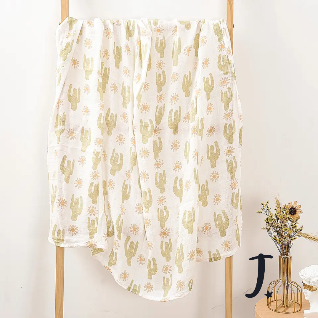 Bamboo cotton muslin blanket - Various prints