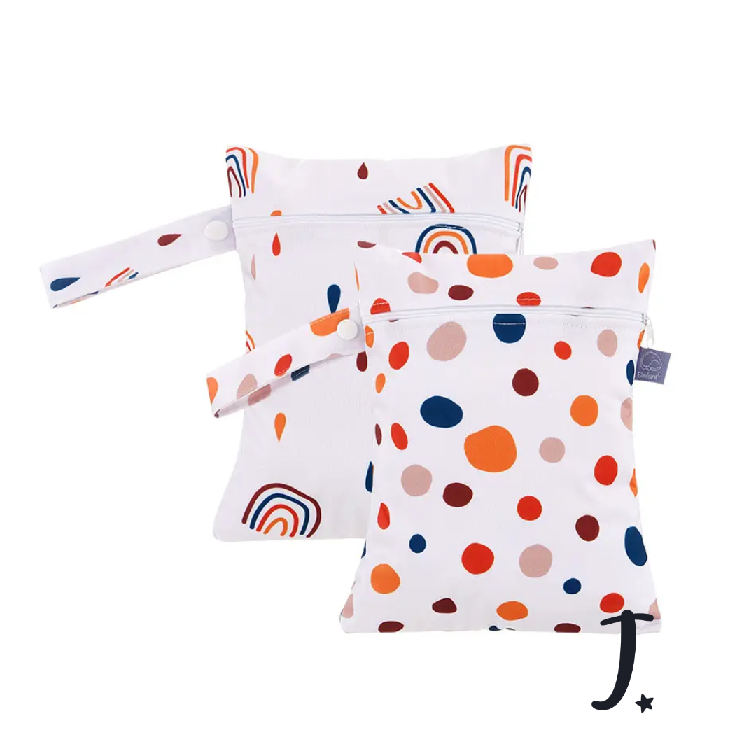 Dots and rainbows small wet bag