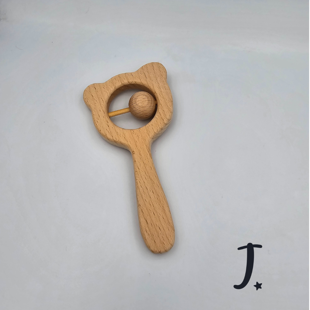 Beech wood rattle