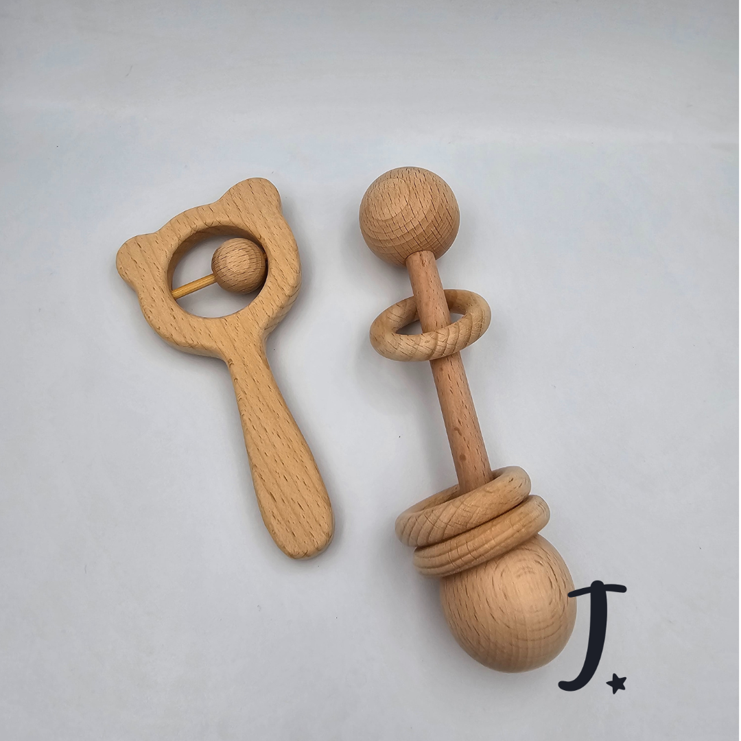 Beech wood rattle
