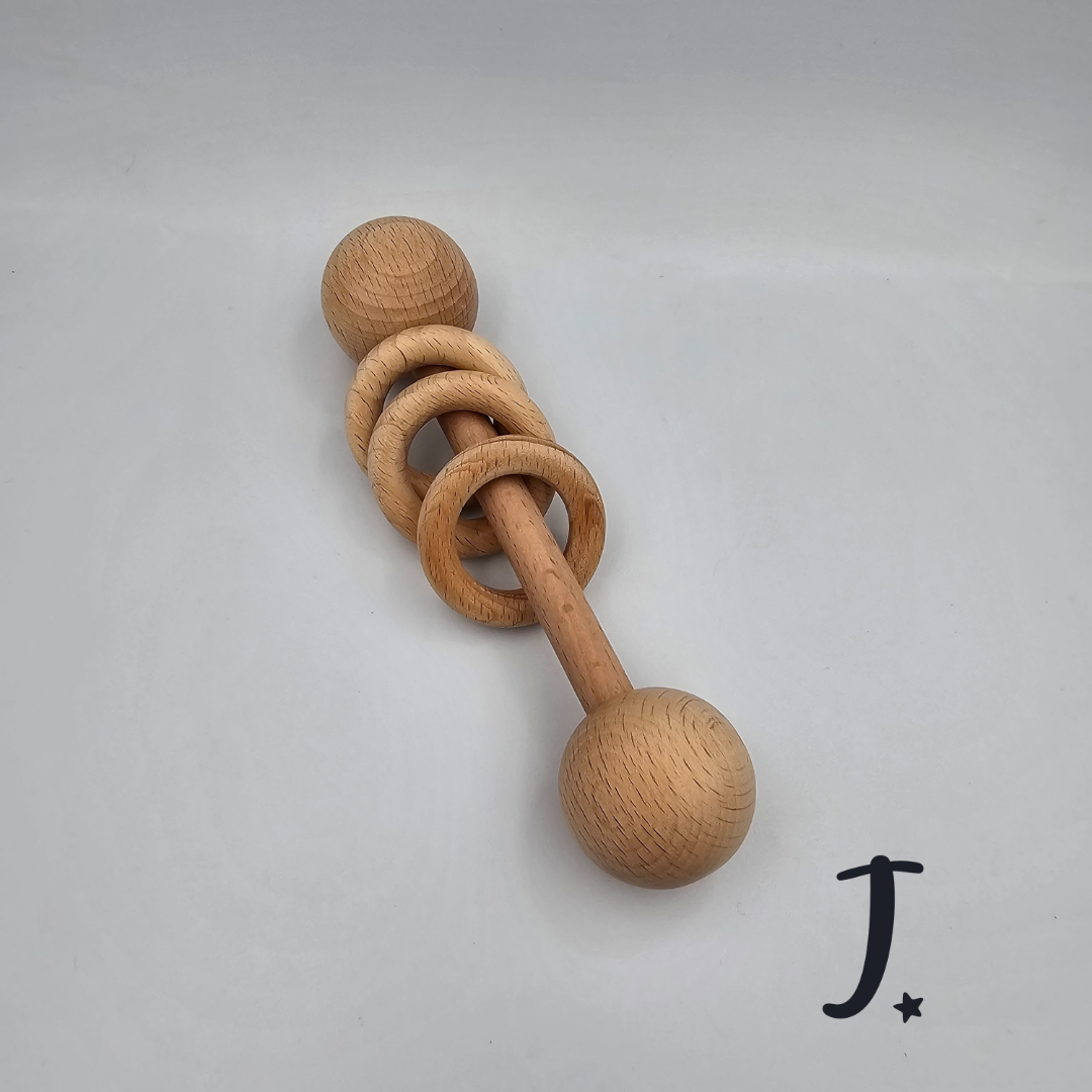 Beech wood rattle