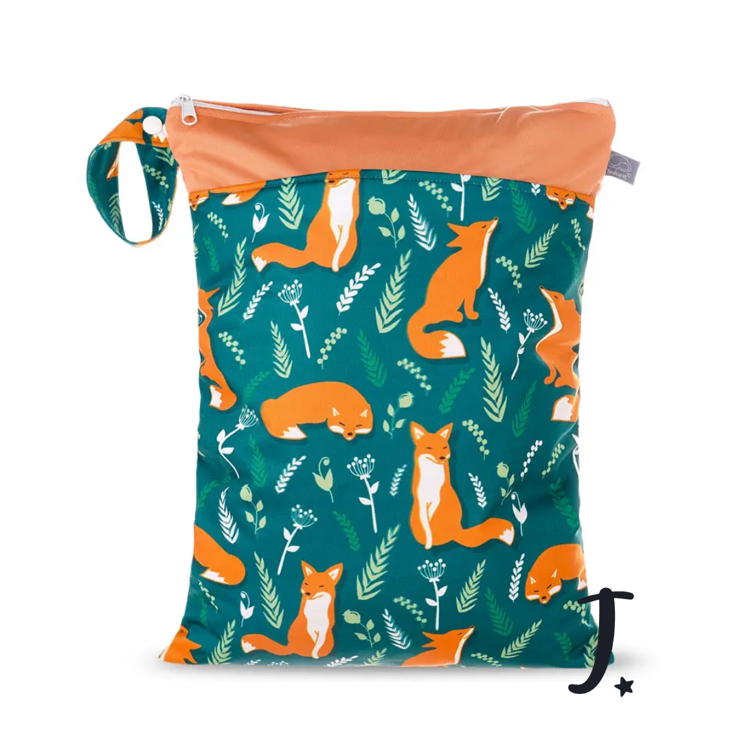 Green foxes wet bag