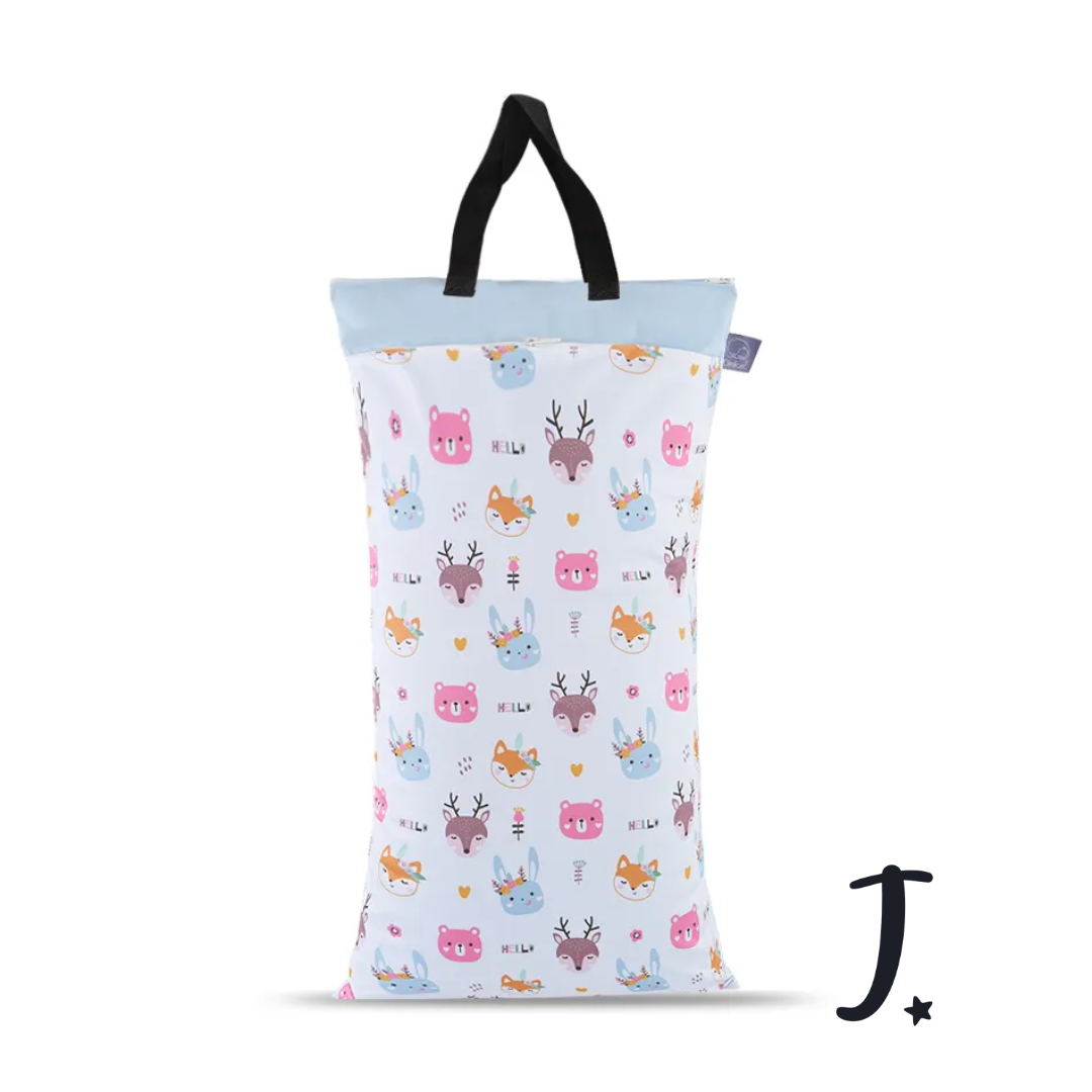 Cute animals large wet bag