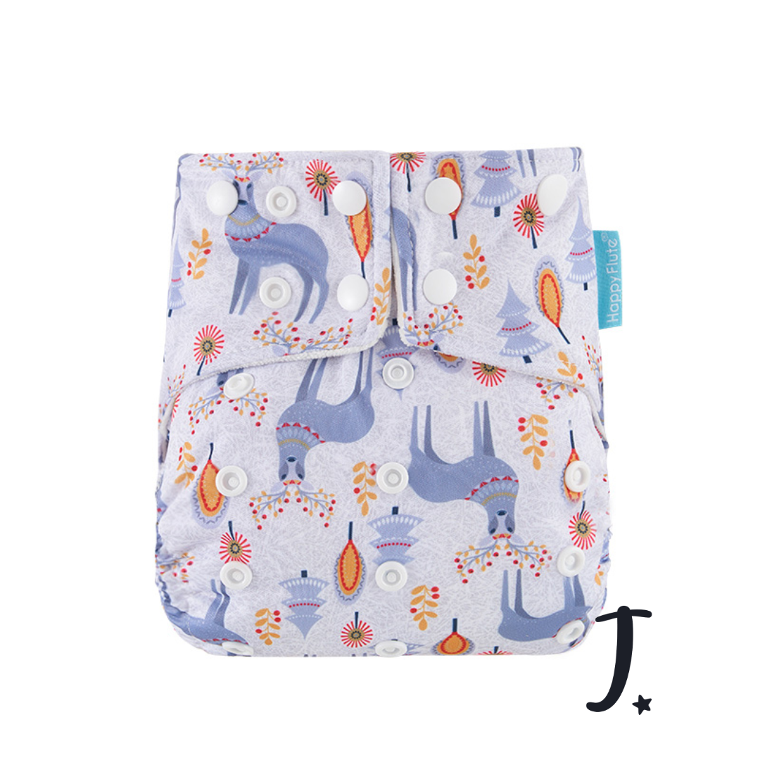 All-In-One Diaper - snap in insert - various prints