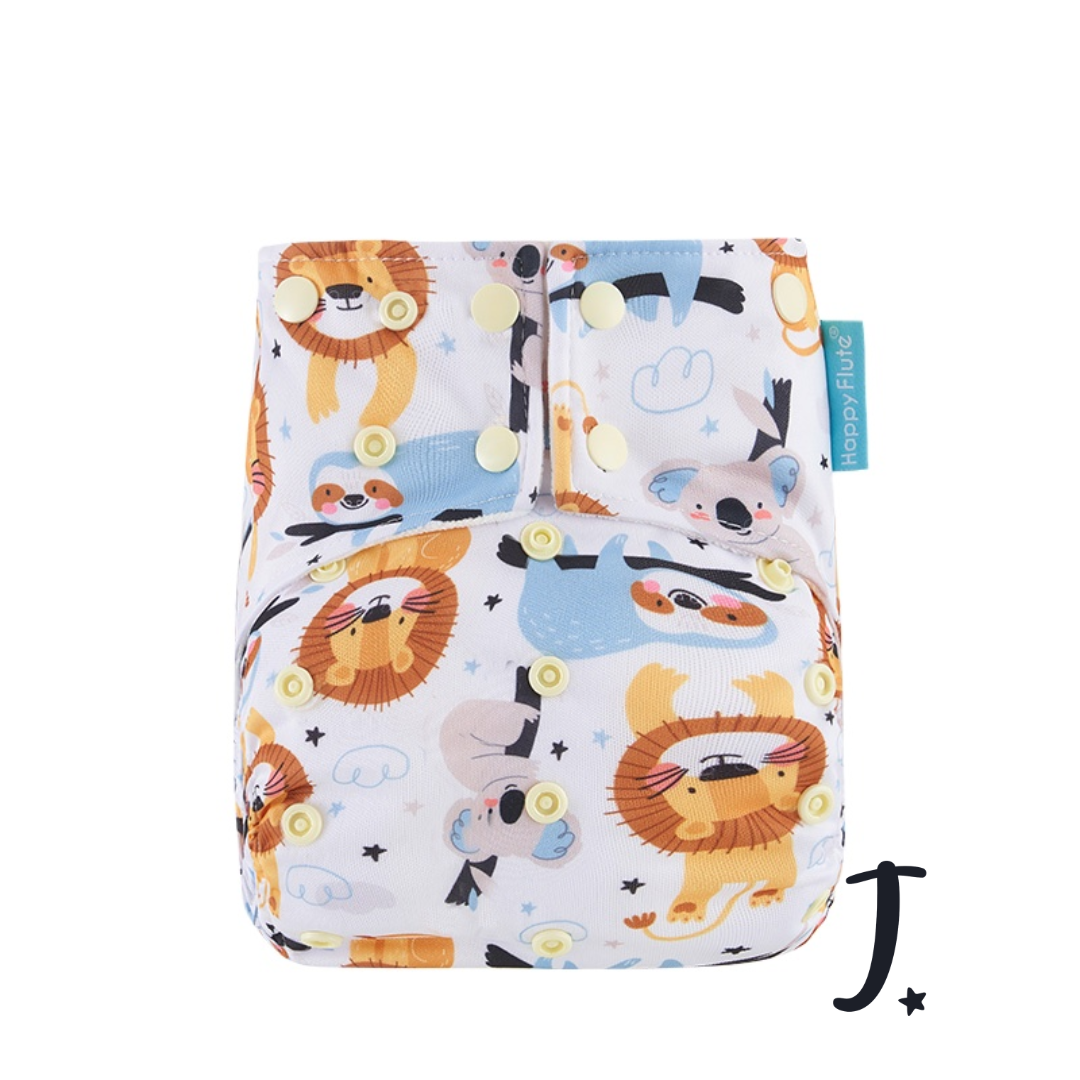 All-In-One Diaper - snap in insert - various prints