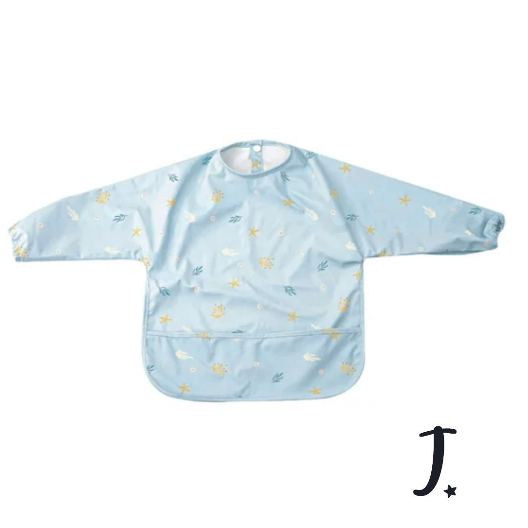 Long sleeve - waterproof feeding and messing play bibs -1-2 years- Various prints