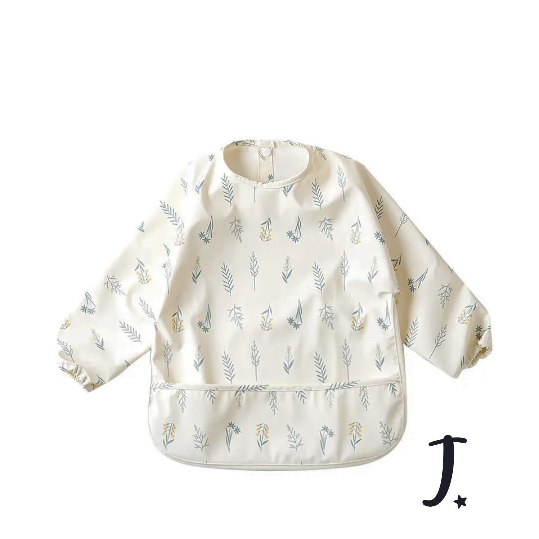 Long sleeve - waterproof feeding and messing play bibs -1-2 years- Various prints