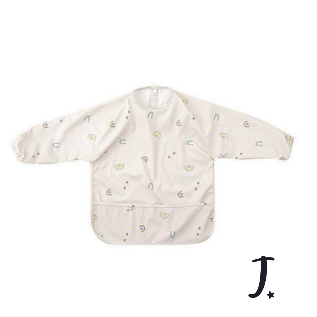 Long sleeve - waterproof feeding and messing play bibs -1-2 years- Various prints