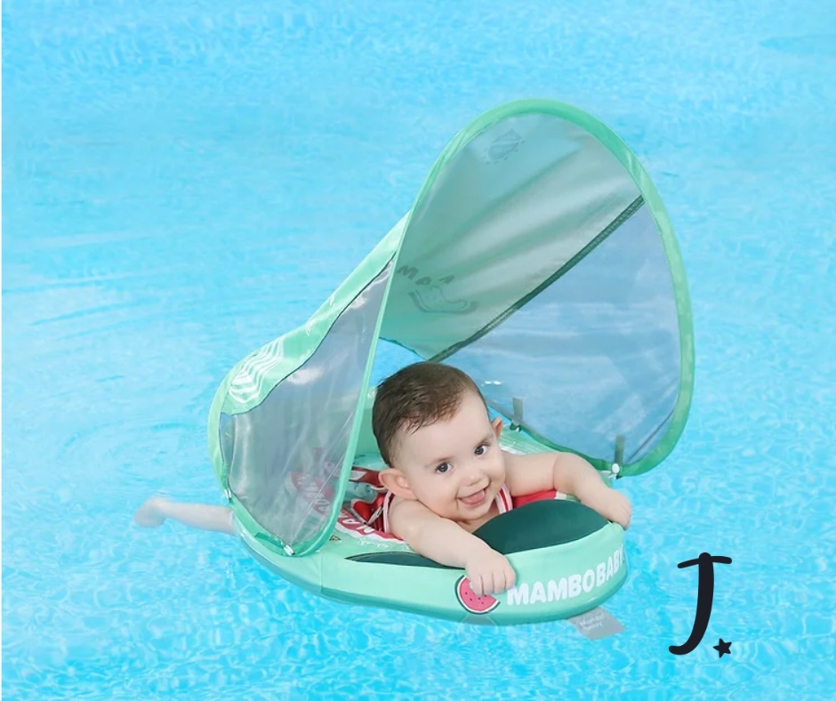 Mambobaby chest and back float - Air free - With canopy - Watermelon