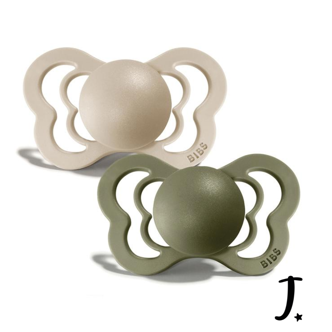 BIBS Couture 2 PACK - Vanilla/Olive