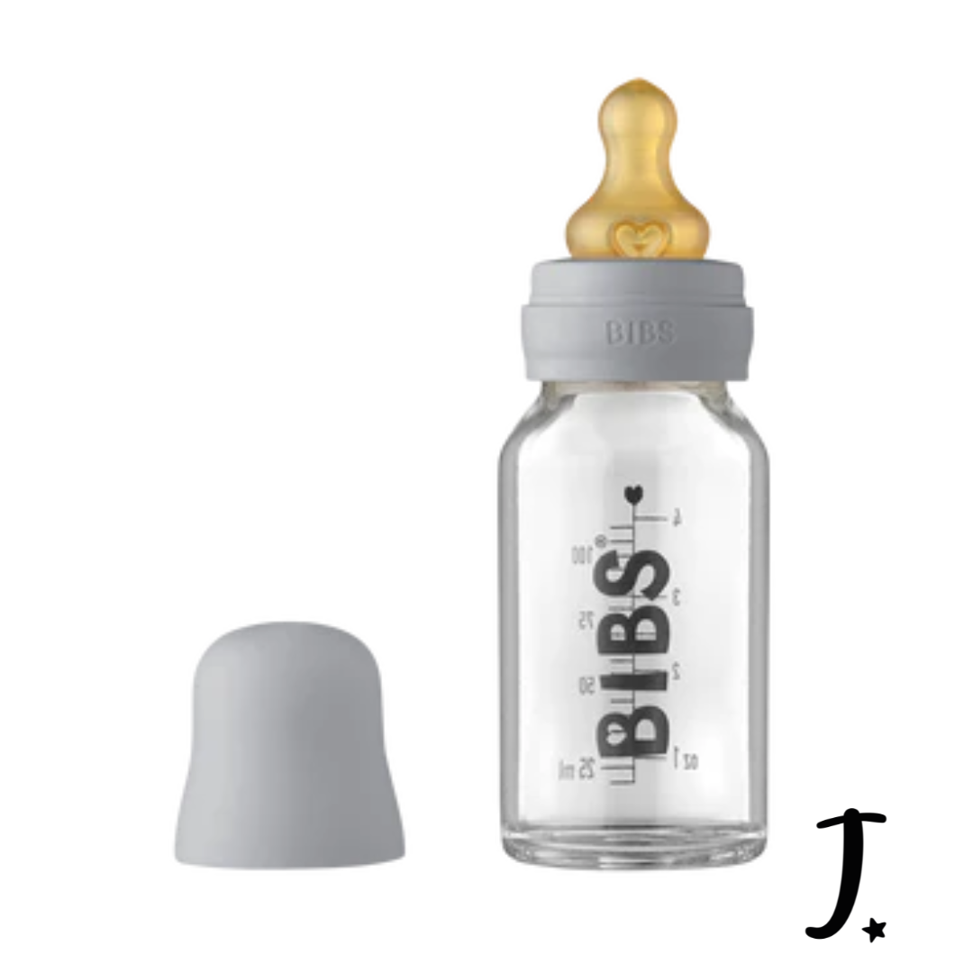 BIBS Glasflasche 240ml - Borosilikatglas Babyflasche