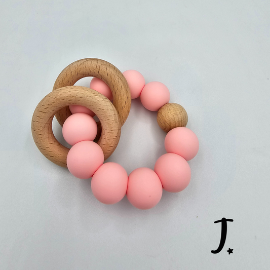 Silicone & Wooden Teether Blossom