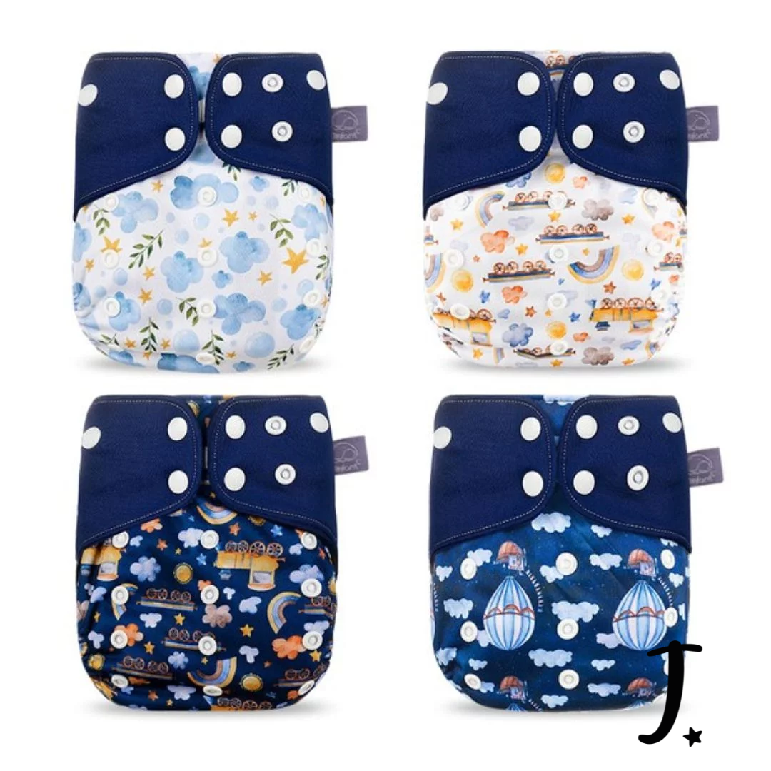 4 pack Elinfant coffee fibre pockets, Navy