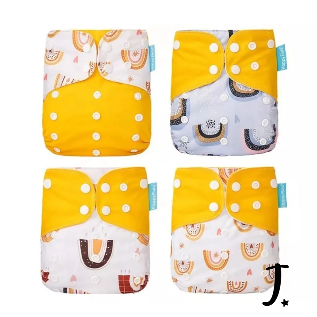 4 Pack Happy Flute pockets - all the rainbows