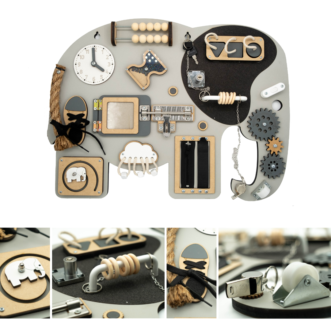 Kiani - Wall-Mounted Activity Board - Ellie the Elephant
