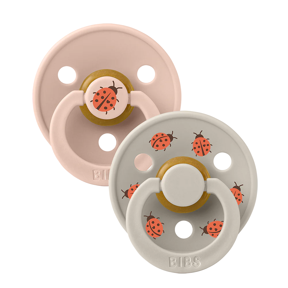 BIBS - Studio Colour Pacifiers - 2 Pack - Ladybug