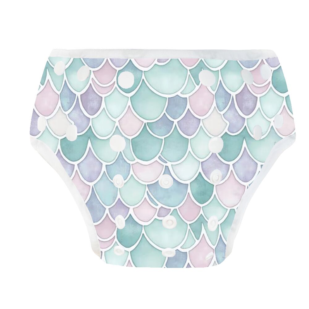 Pastel Mermaid Swim Diaper