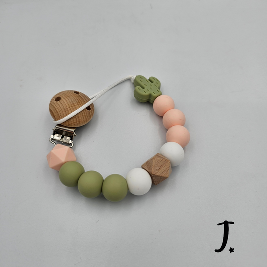 Silicone dummy clip, Sage cactus