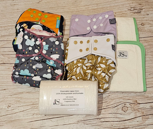 Cloth nappy test pack diapers option 1