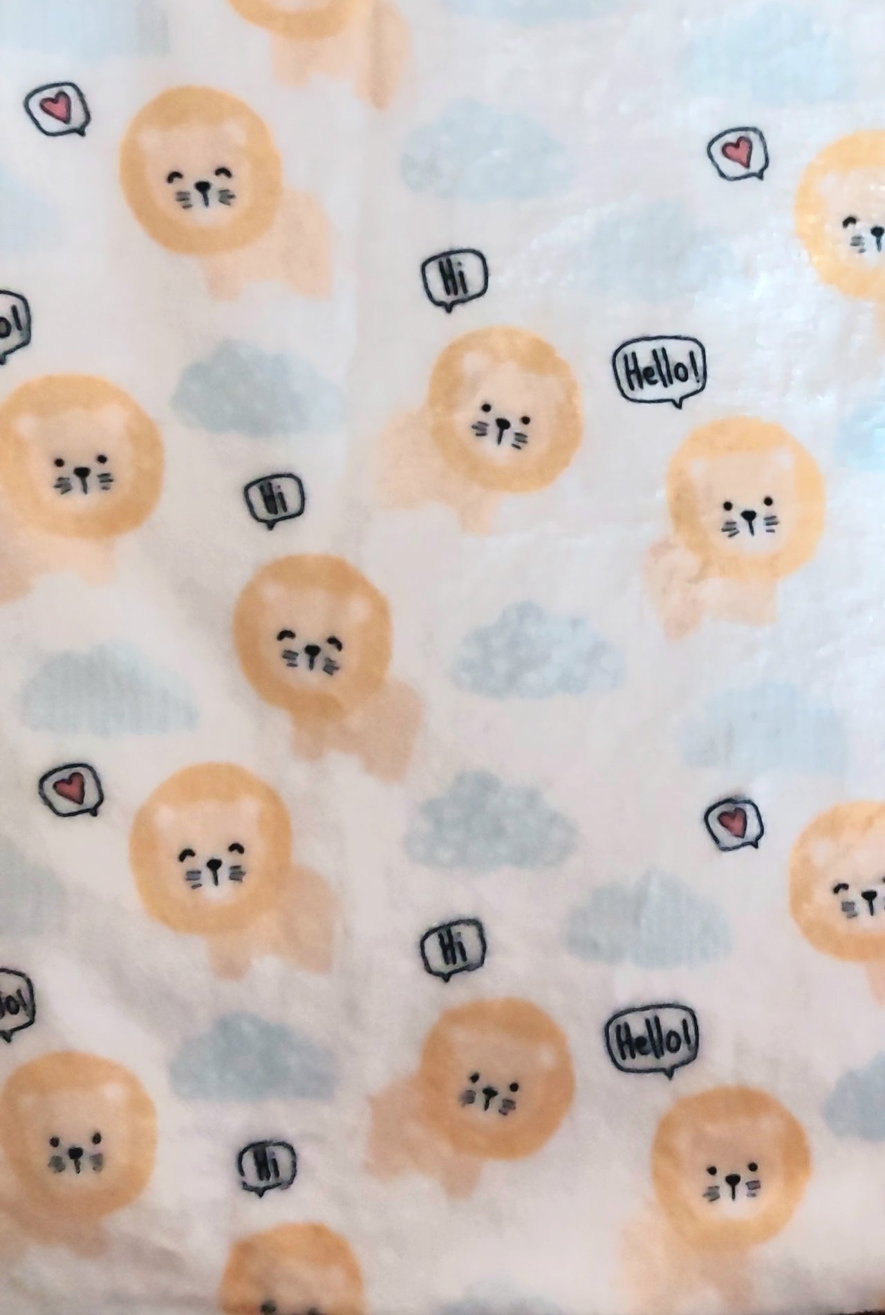 Hello little lion fleece blanket