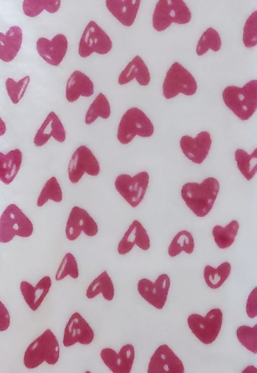 Cherrie hearts fleece blanket