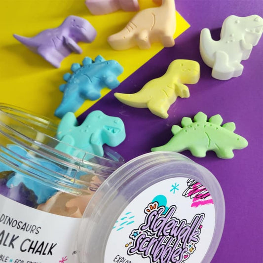 Sidewalk scribbles - DINOSAUR SIDEWALK CHALK SET