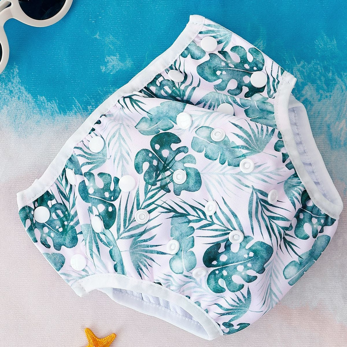 Lilac Ferns Swim Diaper
