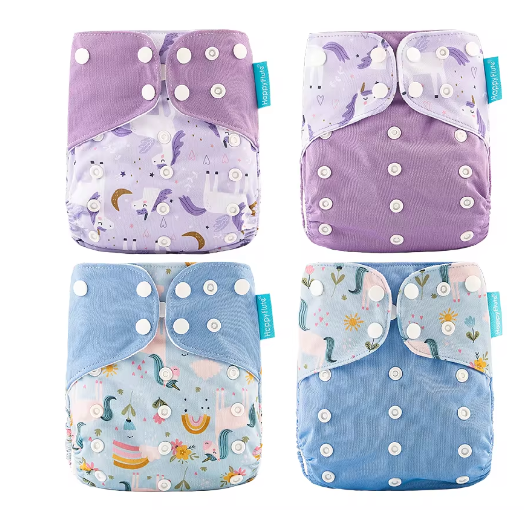 4 Pack Happy Flute pockets - Unicorn dreams