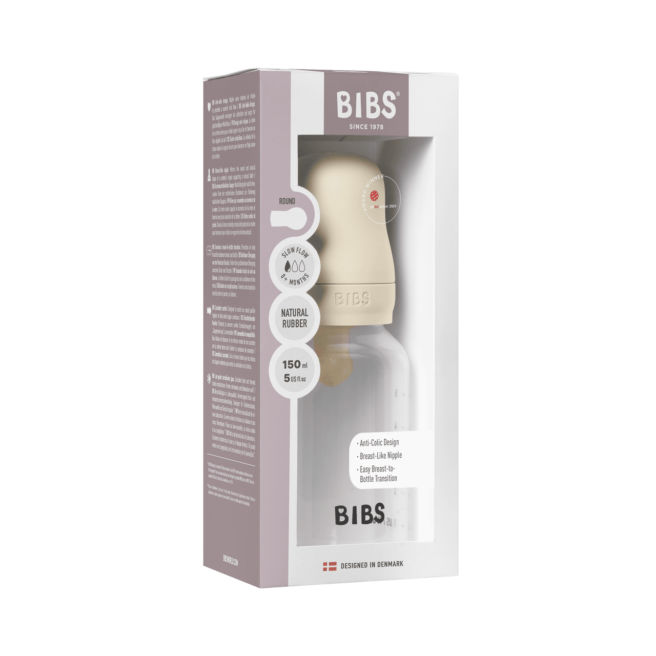 BIBS Baby bottle LATEX 150ML - various colors