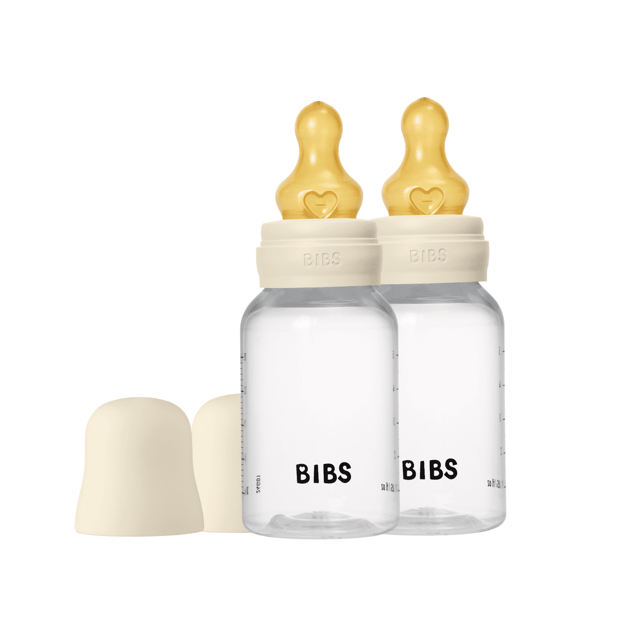 BIBS Baby Bottle Complete Set 2 Pack 150ml Latex - Ivory