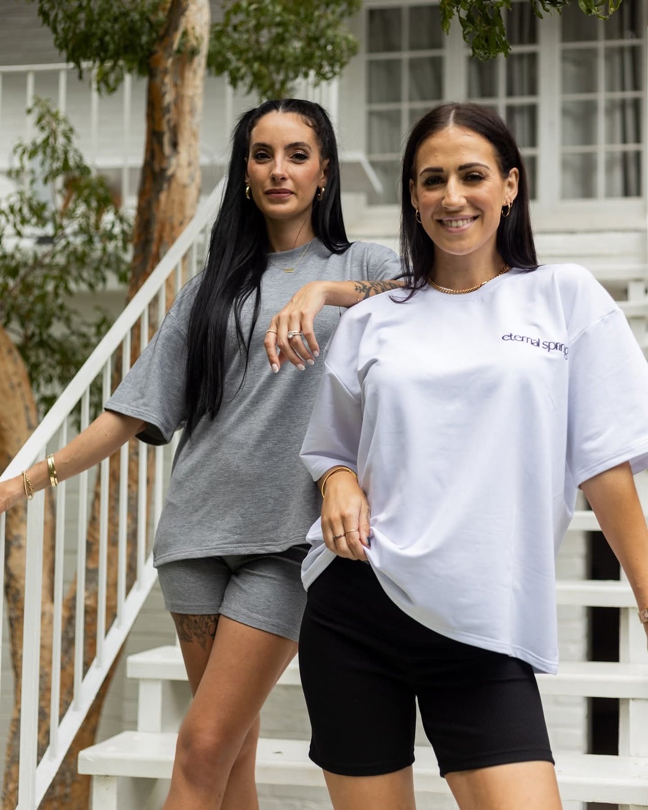 Eternal Spring - Adult T-shirt and Shorts set - Black/White
