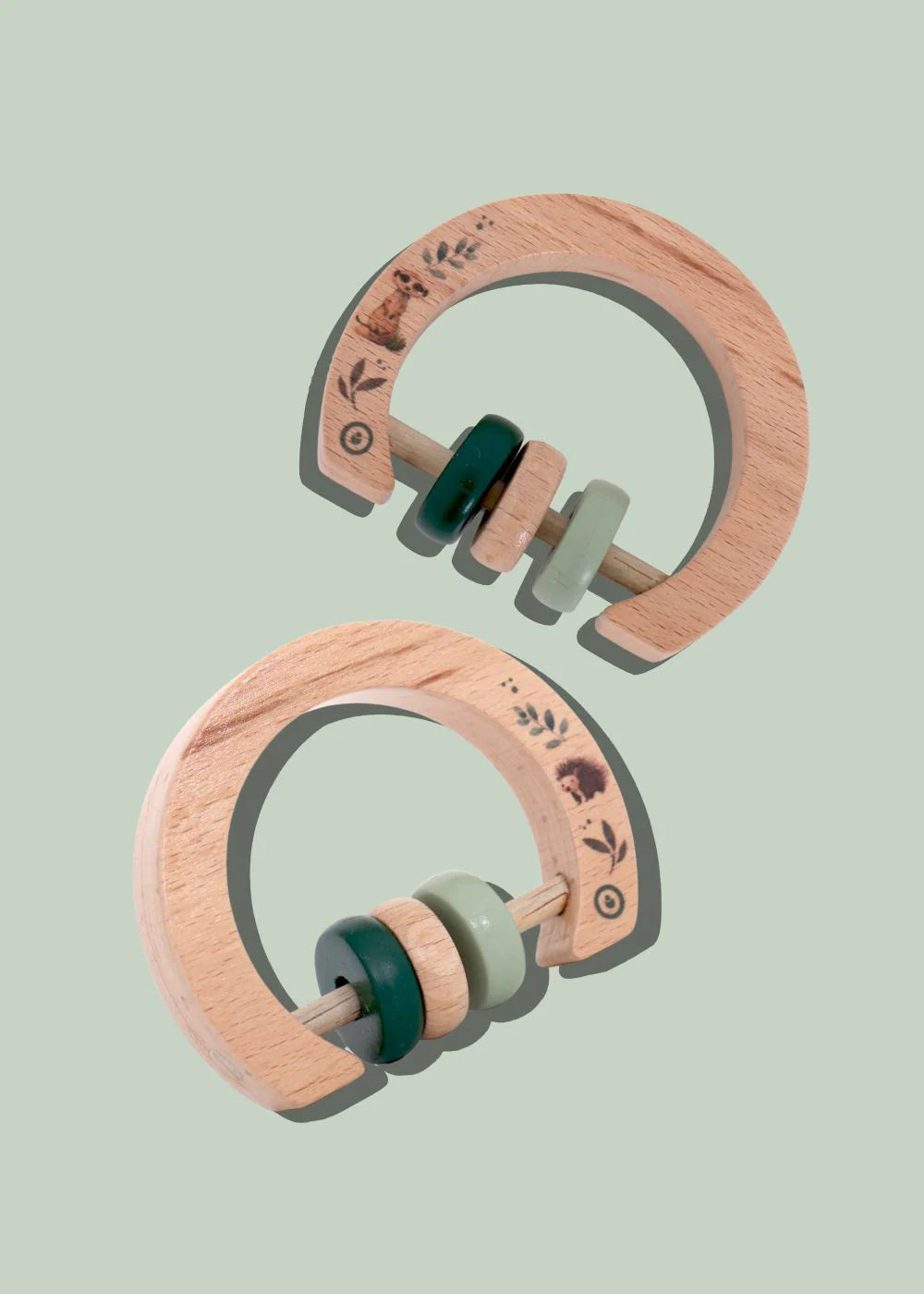 Grow Baby Wooden Rattle - Safari