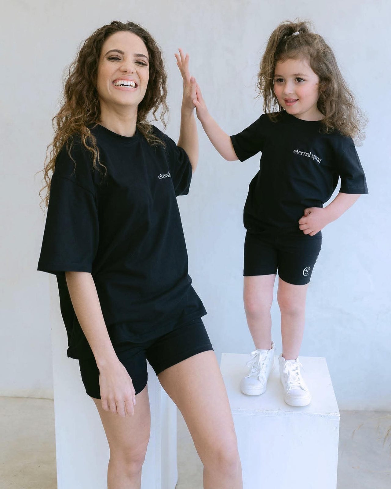Eternal Spring - T-shirt and Shorts Toddler Set - Black