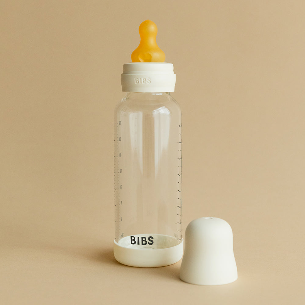 BIBS Glass Baby Bottle 240ml - 1 Pack - LATEX