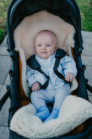 Genuine leather baby pram liner