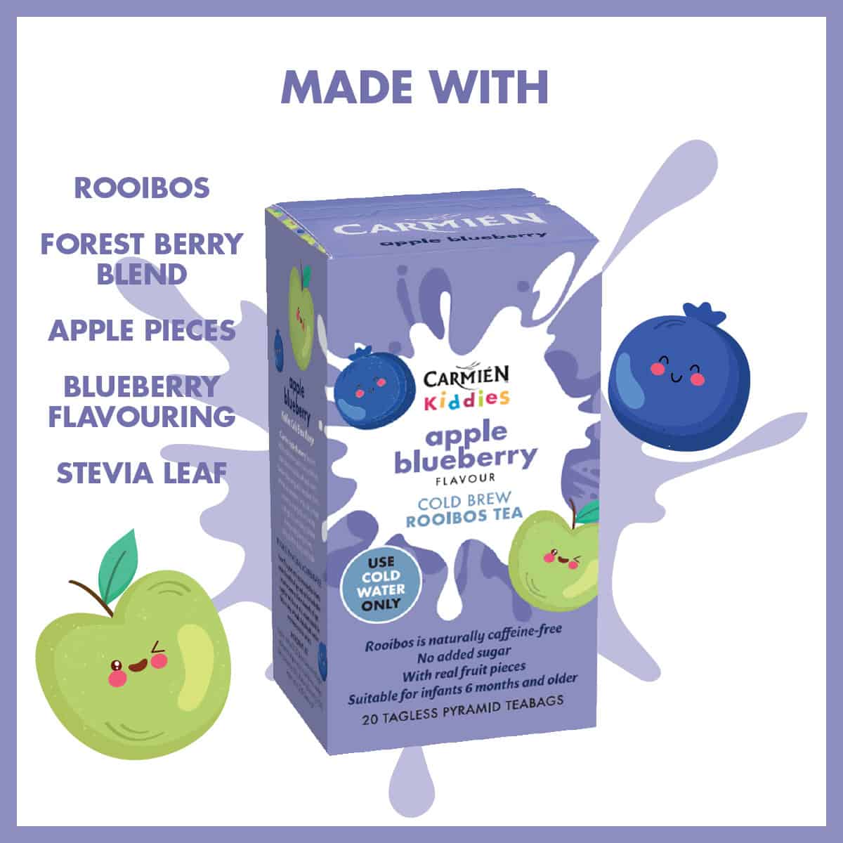 Carmien Apple Blueberry Kiddies Cold Brew Tea