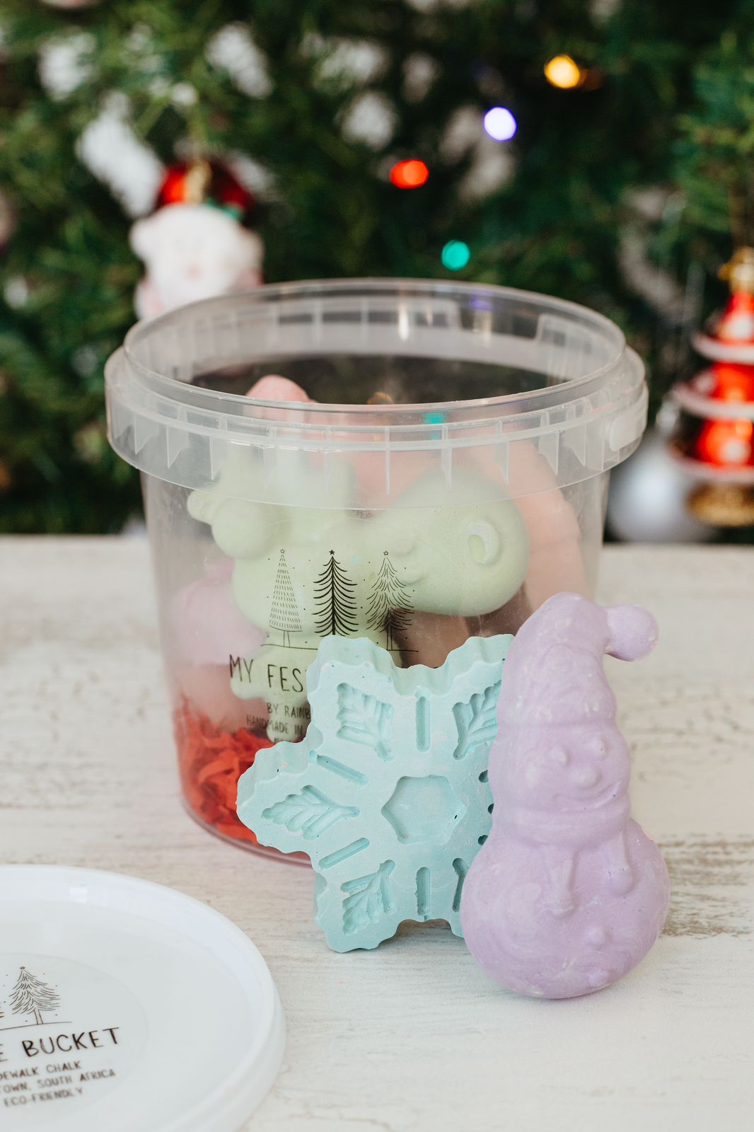 Rainbow Sidewalk chalk - My festive bucket
