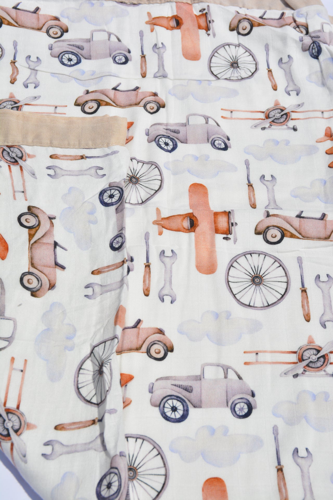 Bamboo Cotton Muslin - 4 layer - Vintage Transport