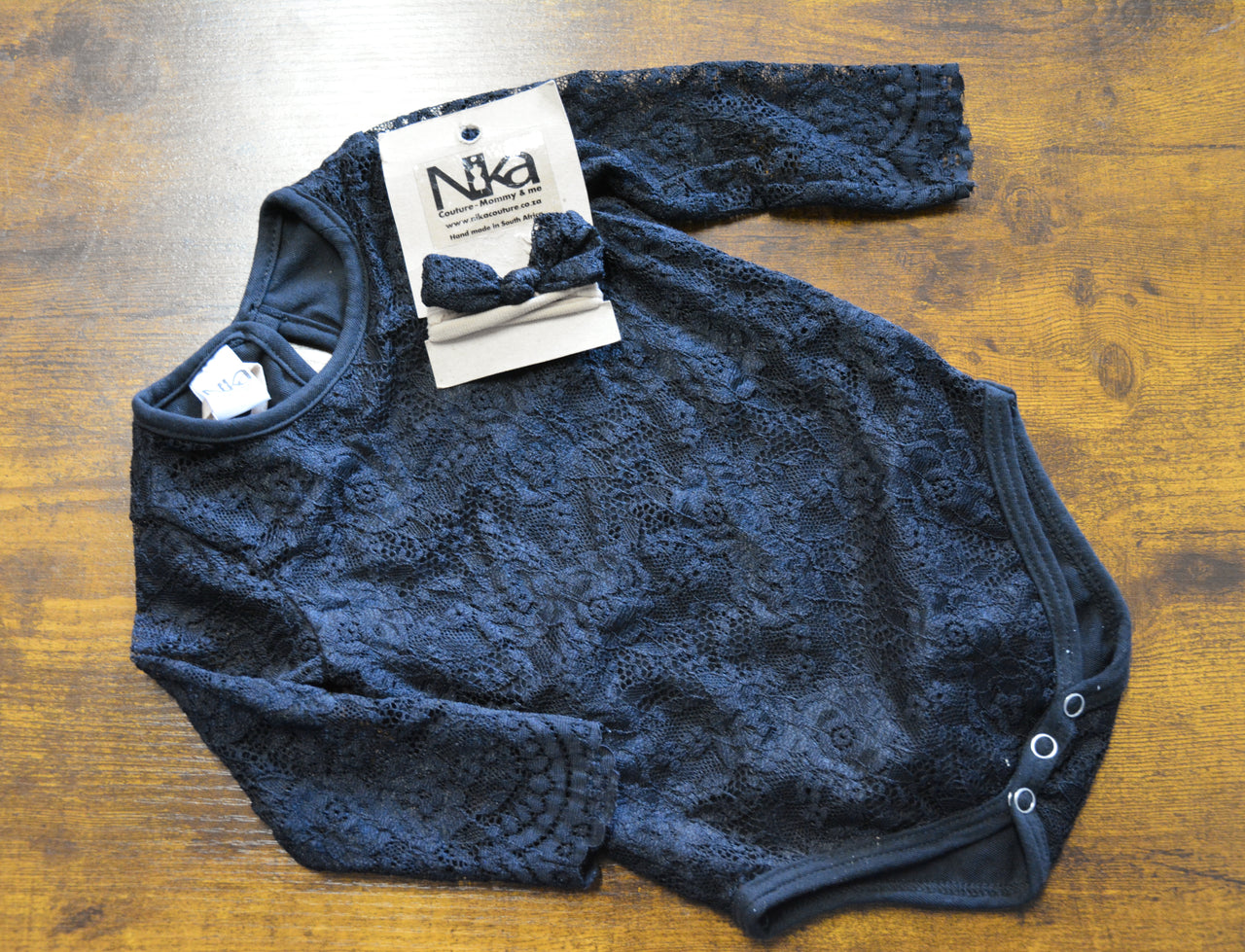 Black long sleeve lace vest and headband