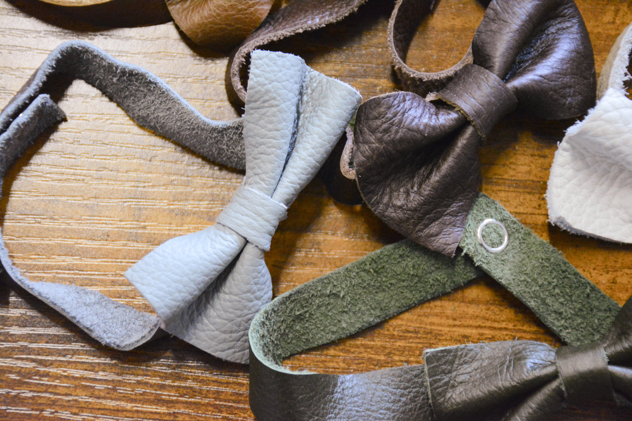 Nika - Leather Bow Tie