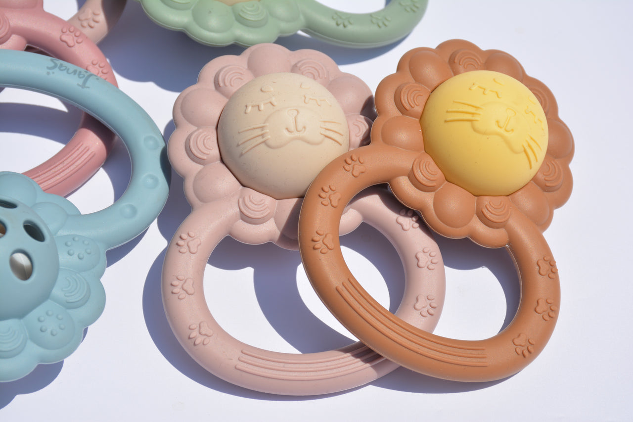 Silicone Lion Rattle and Teether