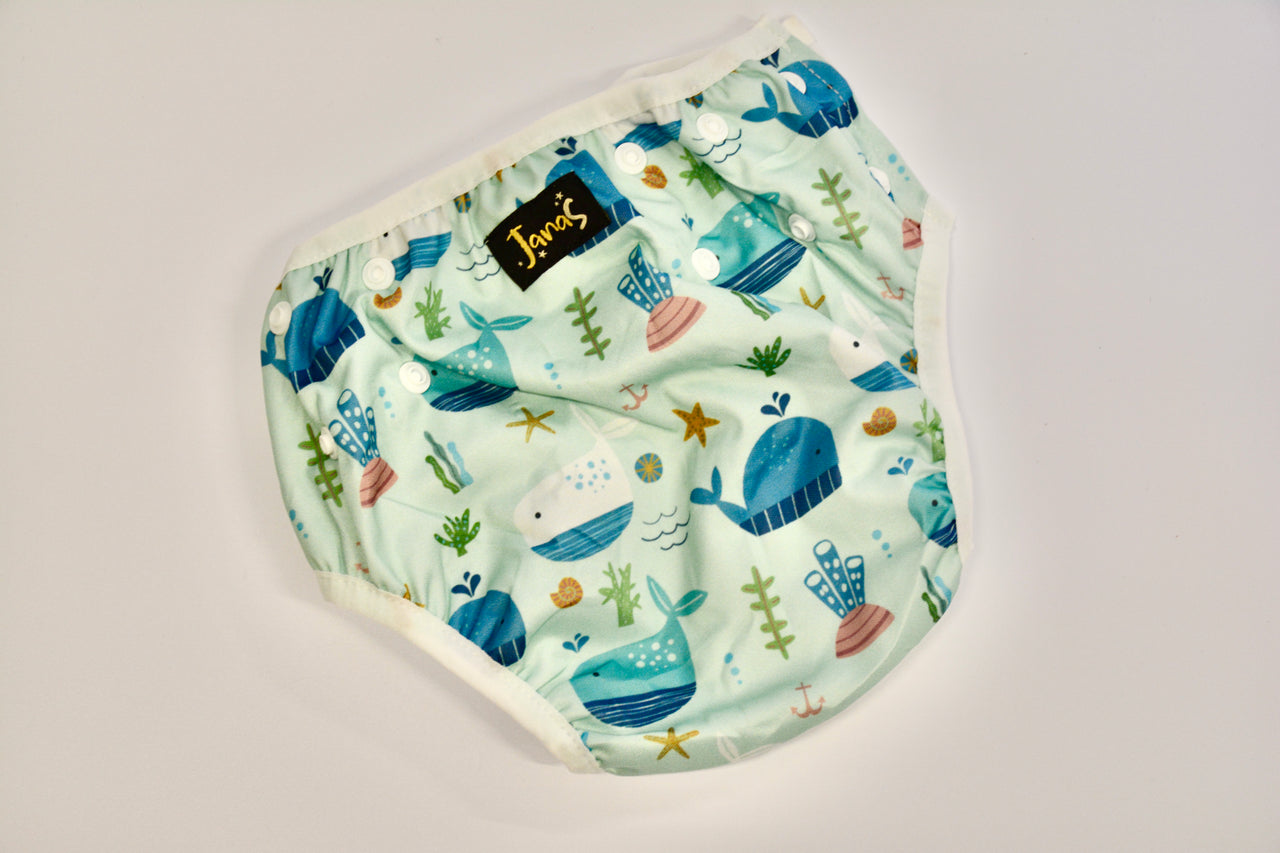 Whales Swim Diaper