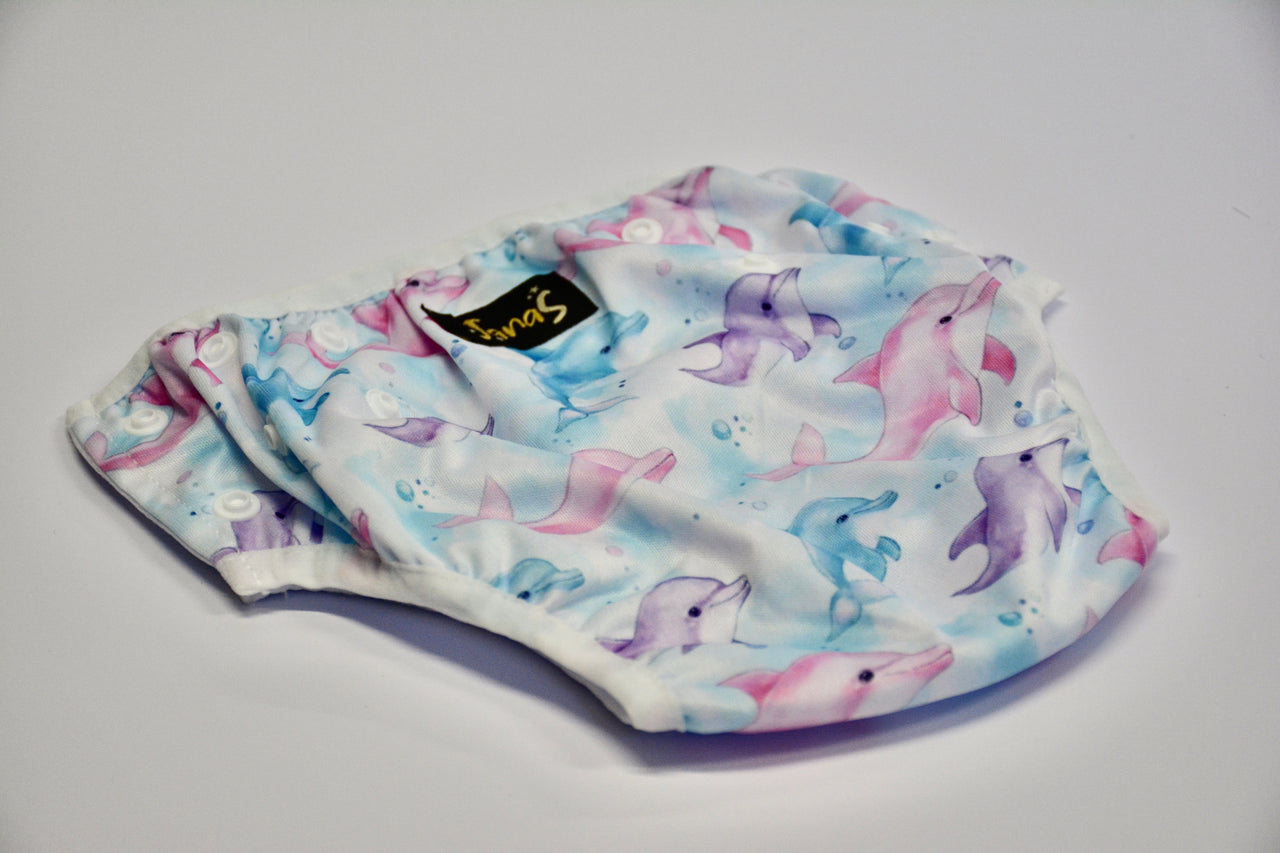 Dolphins Swim Diaper