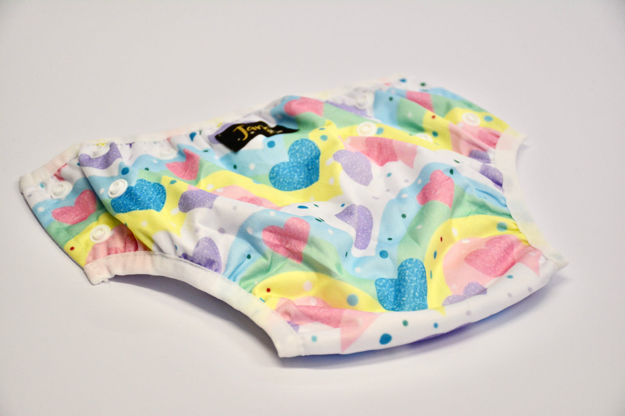 Colourful Hearts Swim Diaper