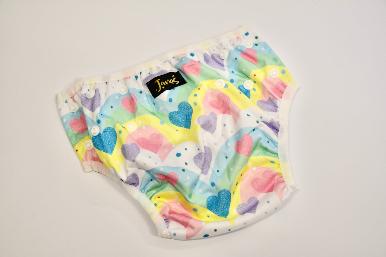 Colourful Hearts Swim Diaper