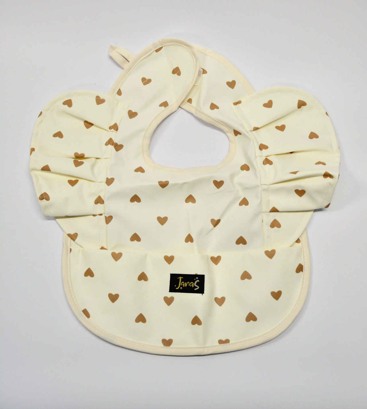 Ruffle bib - Hearts