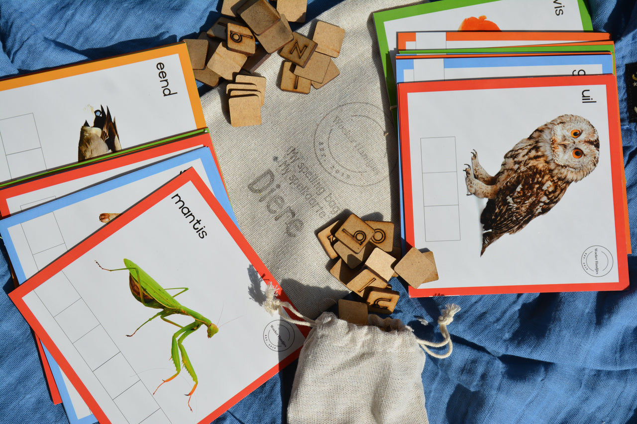 Woeker Handjies - My spelling bag/My spelkaarte - Diere/Animals