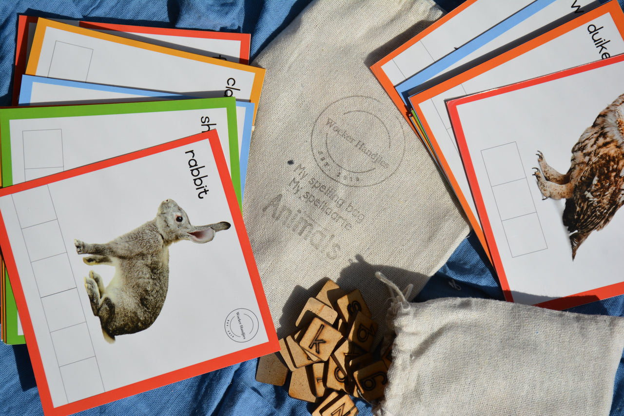 Woeker Handjies - My spelling bag/My spelkaarte - Diere/Animals
